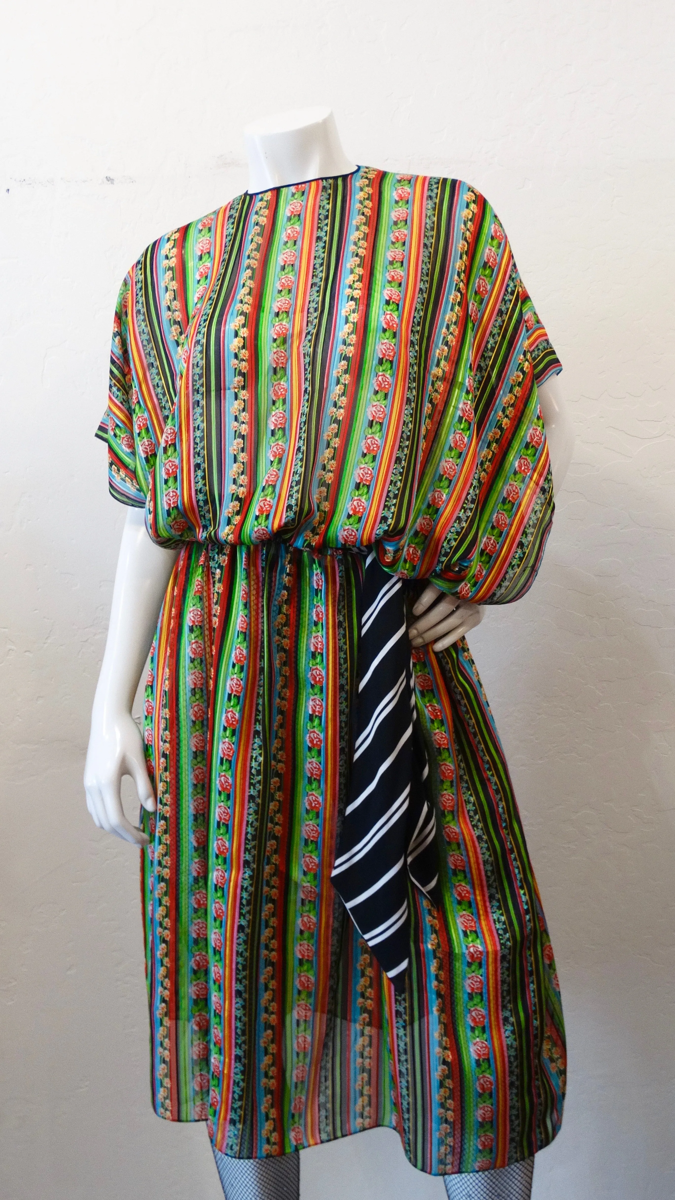 Julio Mixed Pattern Silk Dress