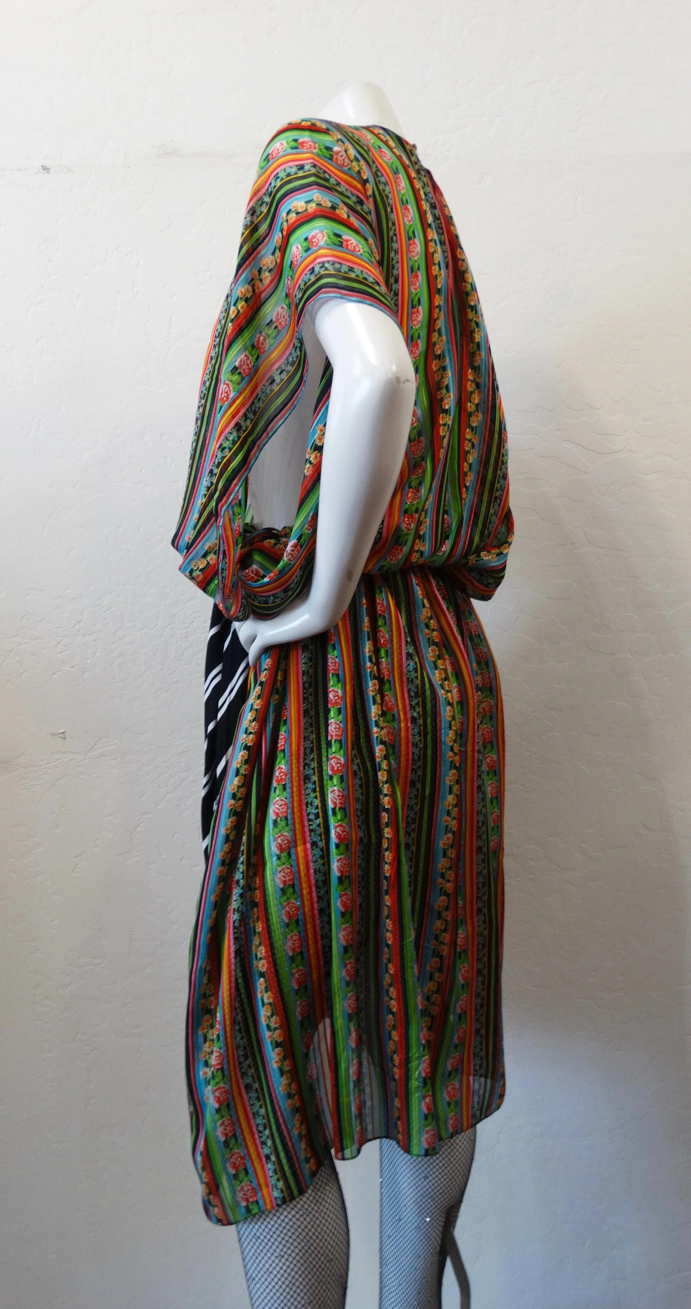 Julio Mixed Pattern Silk Dress