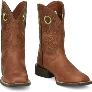 Justin Men's Bowline Brown Wide Square Toe Boots SE7521