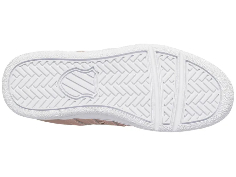 K-Swiss Women's Classic VN Court Shoes in Rose Gold/White