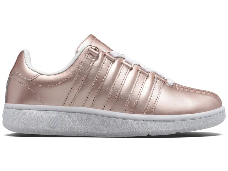 K-Swiss Women's Classic VN Court Shoes in Rose Gold/White
