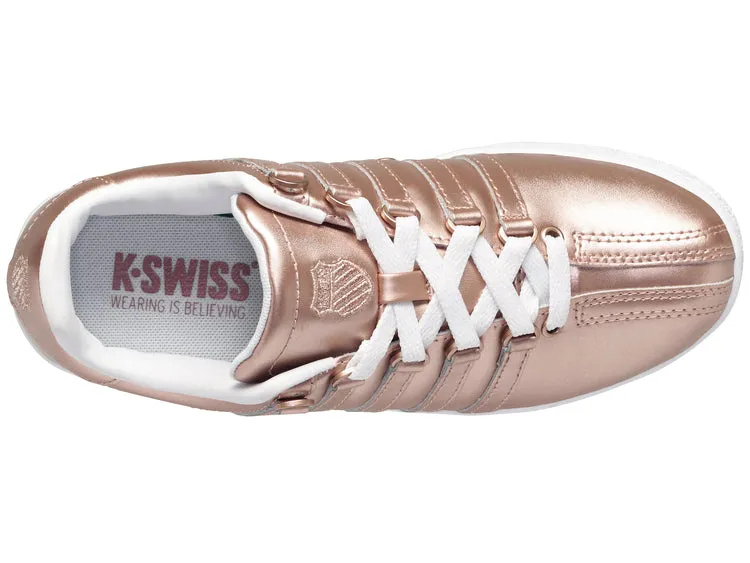 K-Swiss Women's Classic VN Court Shoes in Rose Gold/White