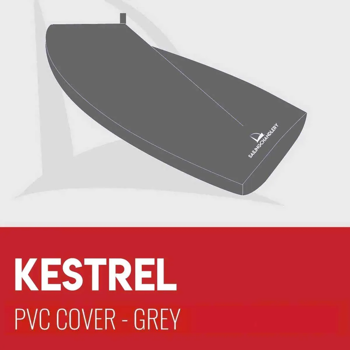 Kestrel Boat Cover - Boom Up - PVC Grey