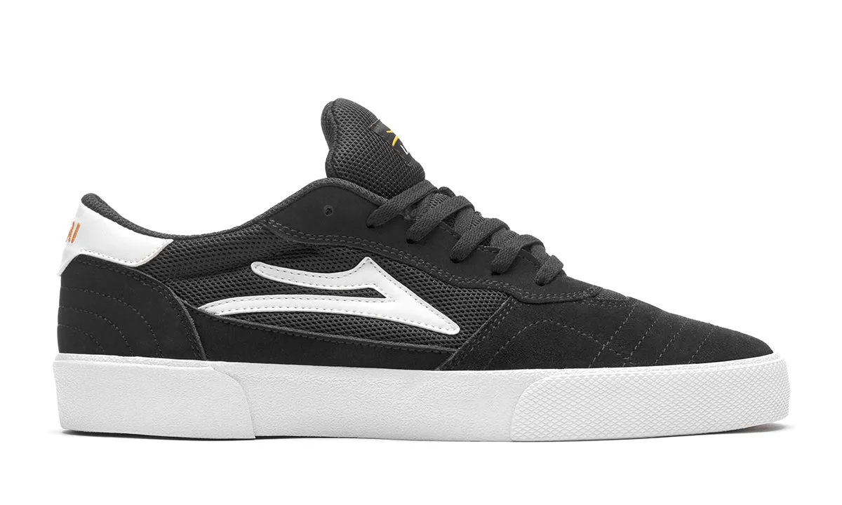 LAKAI SKATE SHOES: CAMBRIDGE. Black/White Suede. Sizes 6, 8,9,9.5,10,13