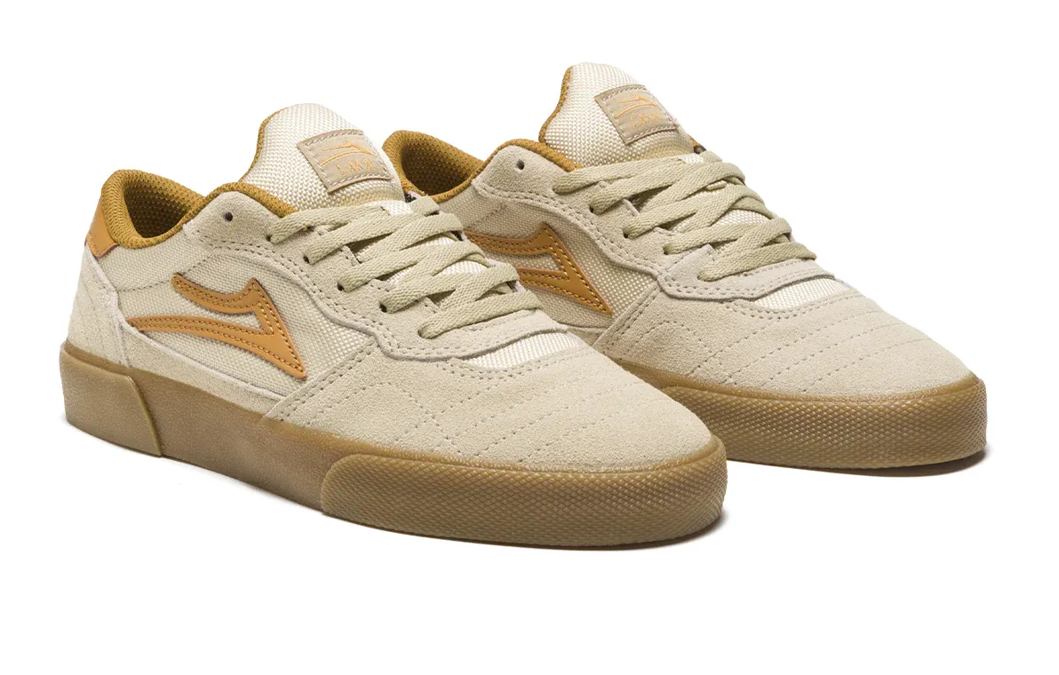 LAKAI SKATE SHOES: CAMBRIDGE. Tan/Gum Suede. Sizes 11