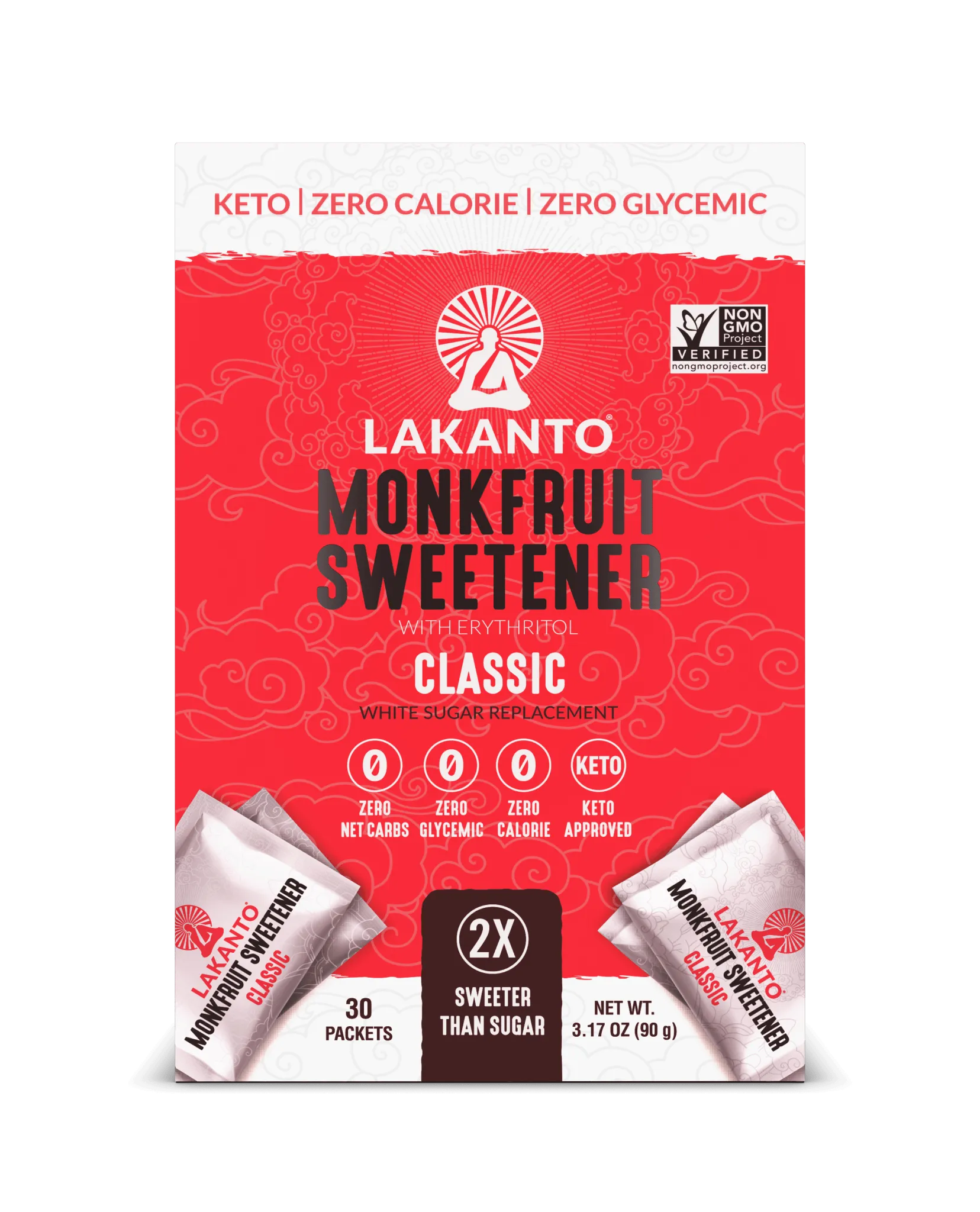 Lakanto Classic Monkfruit 2:1 Sweetener 30 Packets