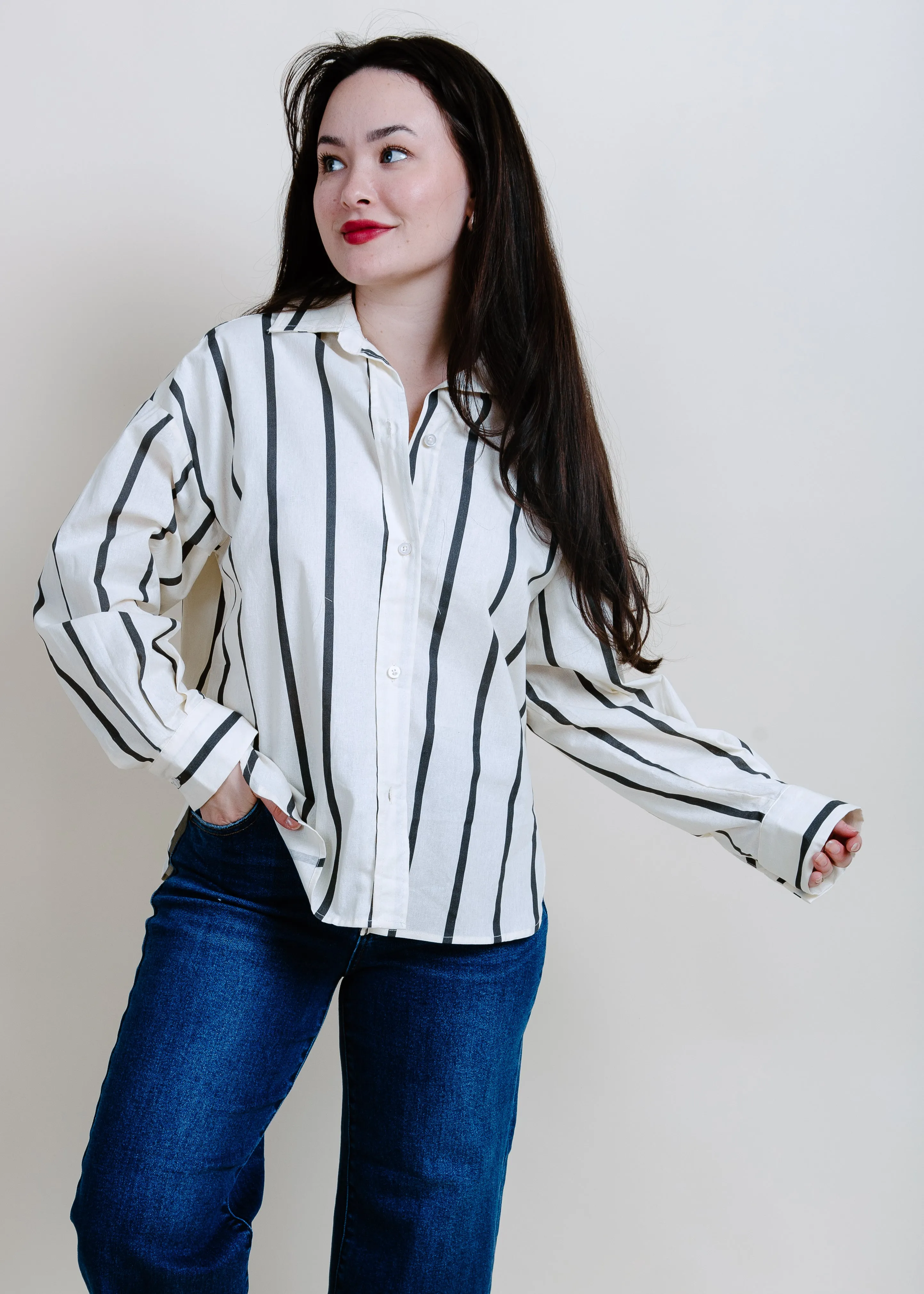 Lake Como Striped Button Down