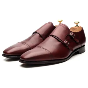 'Lancaster' Burgundy Leather Doble Monk Strap UK 12 FX