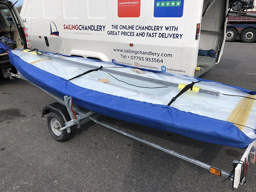 Laser 1 Boat Cover Package  - PVC Blue Top Cover and Nylon Undercover Package