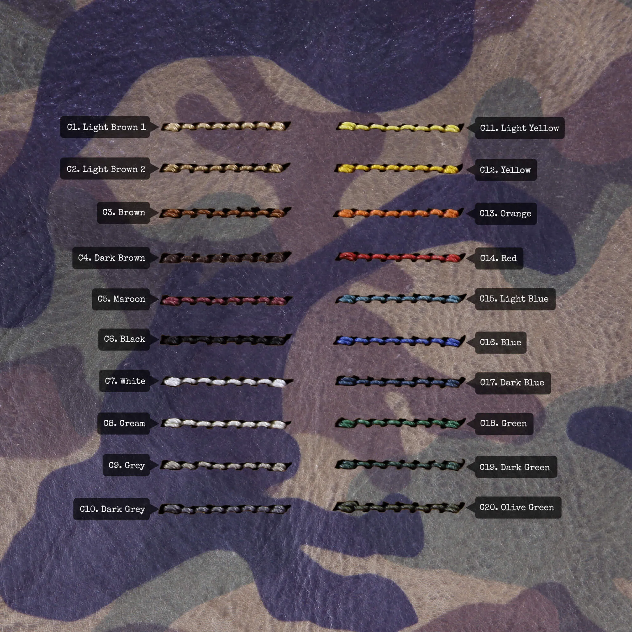 Leather Bund Pad, Style II Camo Grigio