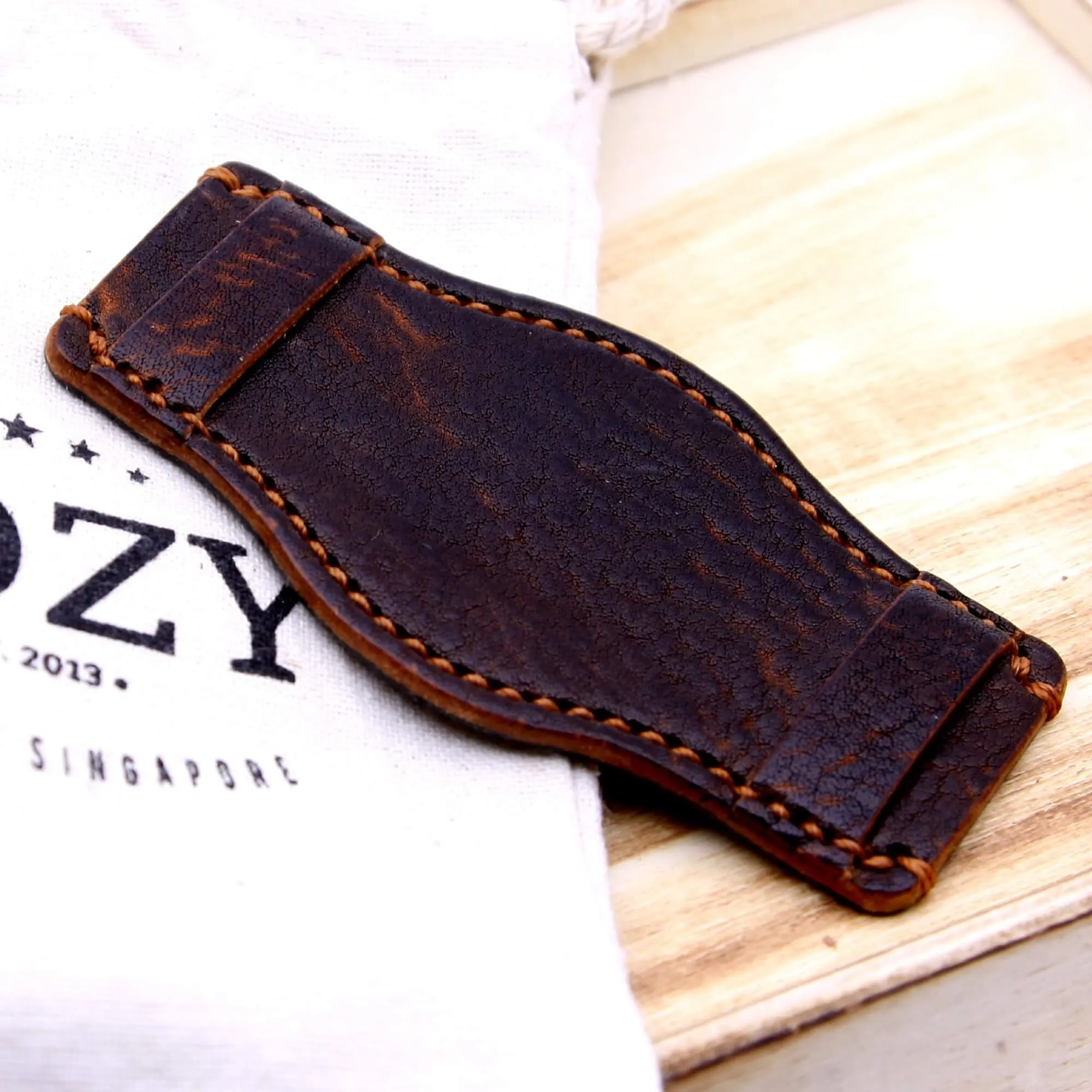 Leather Bund Pad, Style II Gobi Cognac