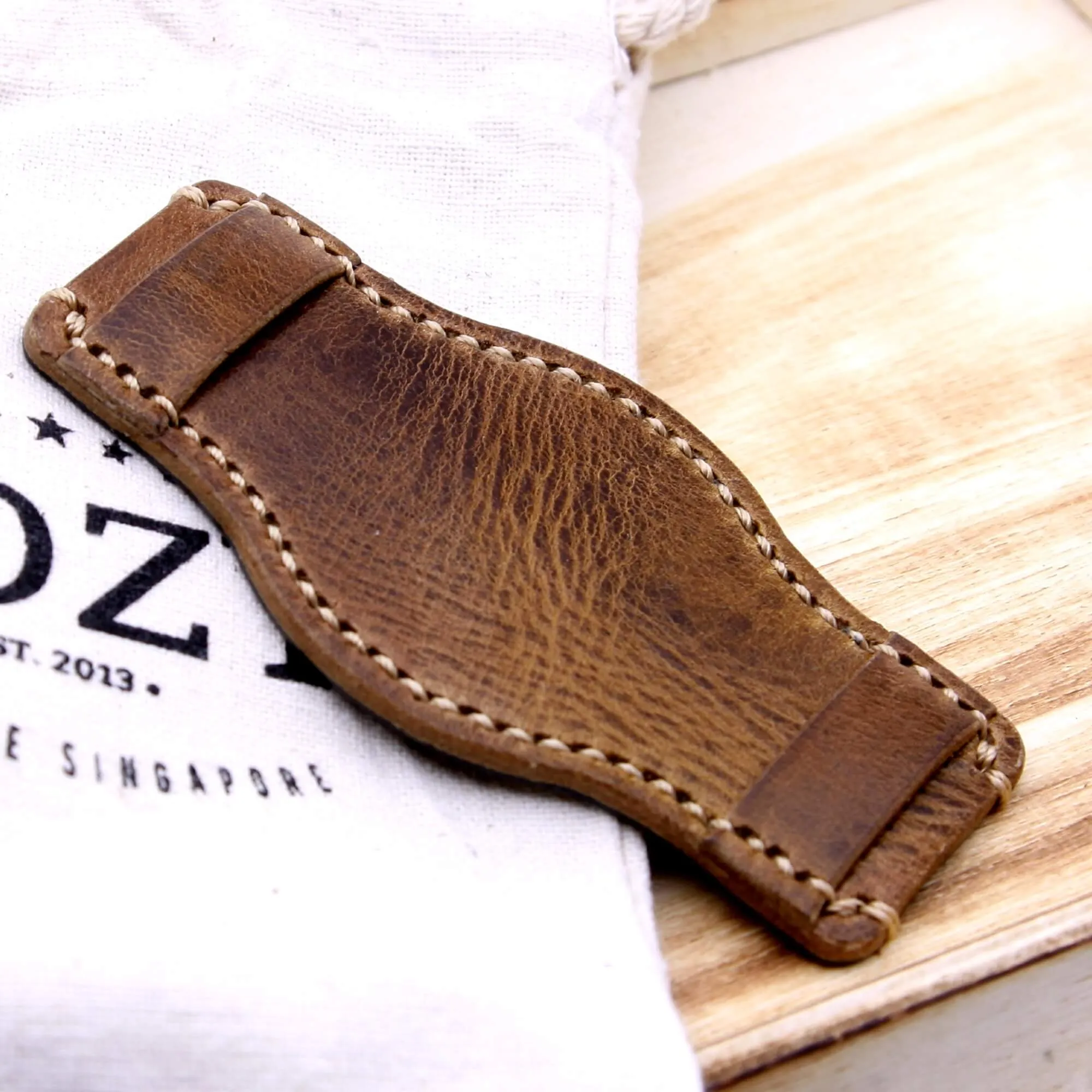 Leather Bund Pad, Style II Military 102