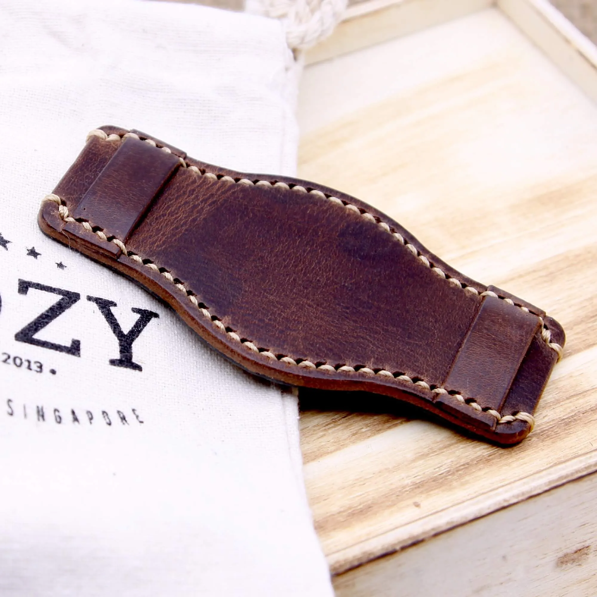 Leather Bund Pad, Style II Military 103