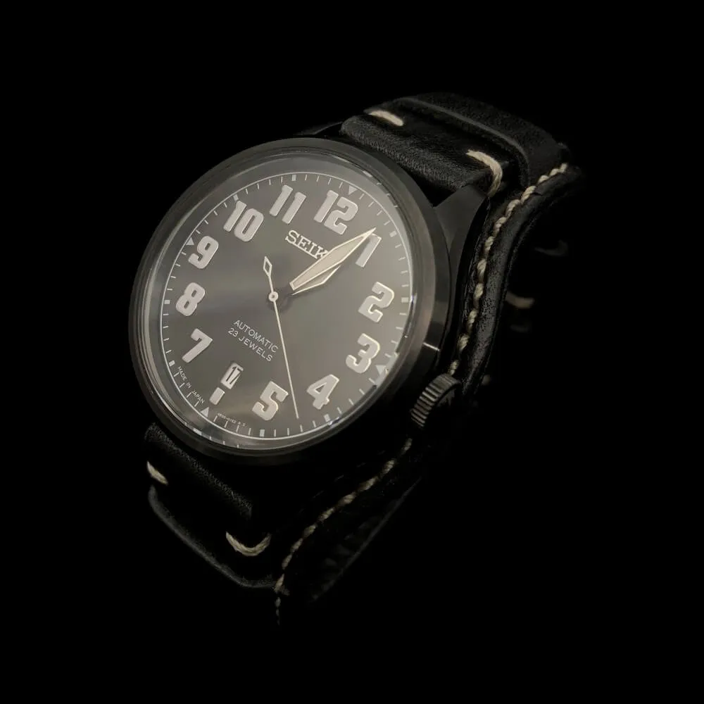 Leather Bund Pad, Style II Vintage NERO (Black)