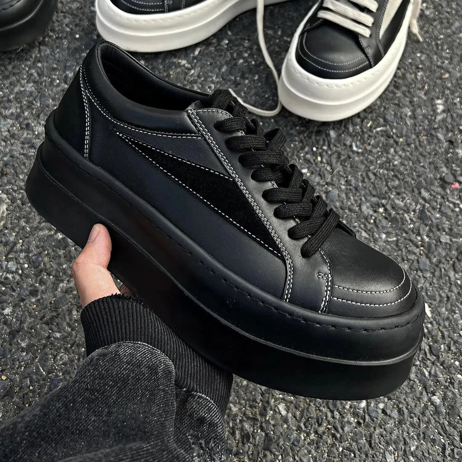 Leather Inverted Sneakers