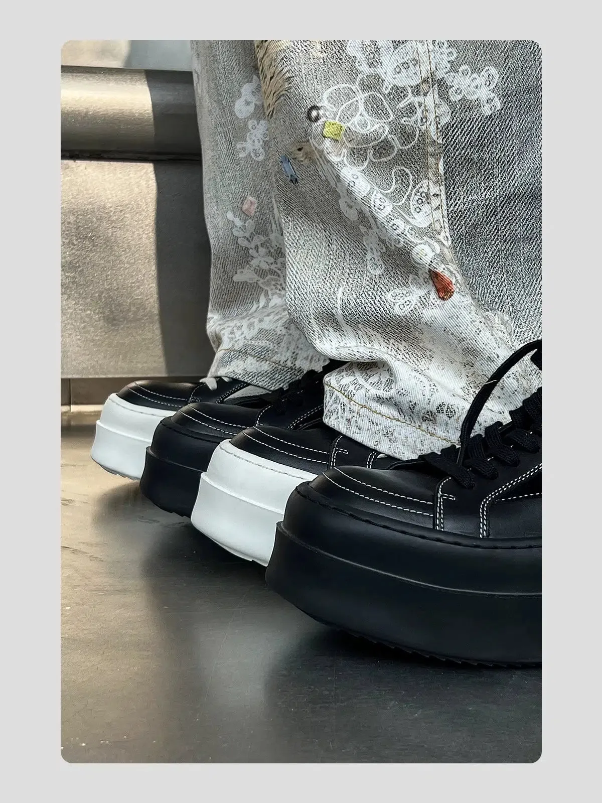 Leather Inverted Sneakers