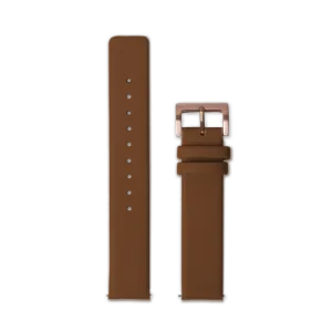Leather Straps - Brown leather with Rosegold buckle