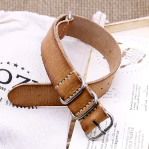 Leather Watch Strap, 4-Ring Distressed S101