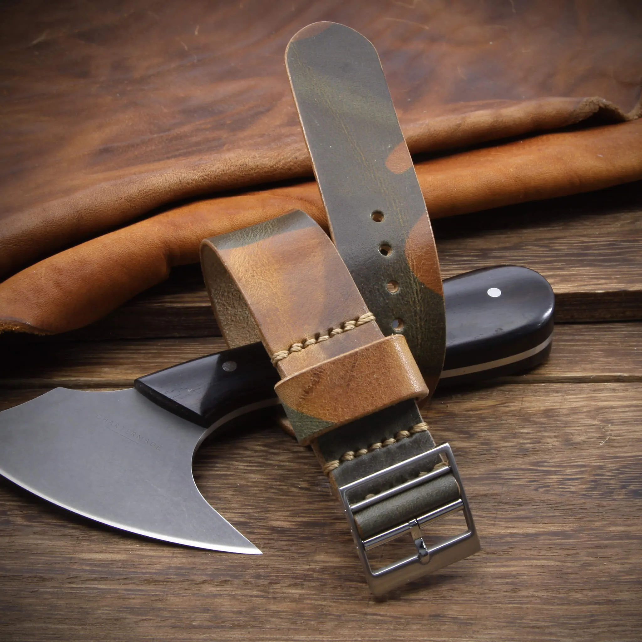 Leather Watch Strap, Classic RAF II Military 101