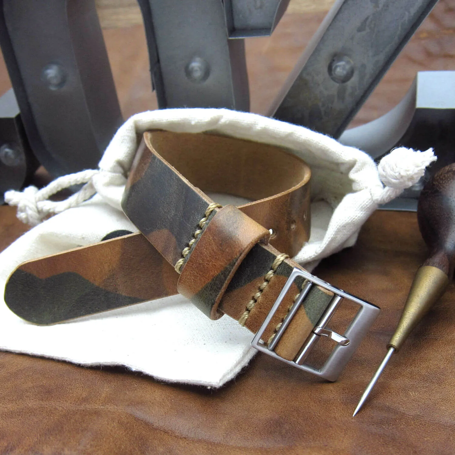 Leather Watch Strap, Classic RAF II Military 101