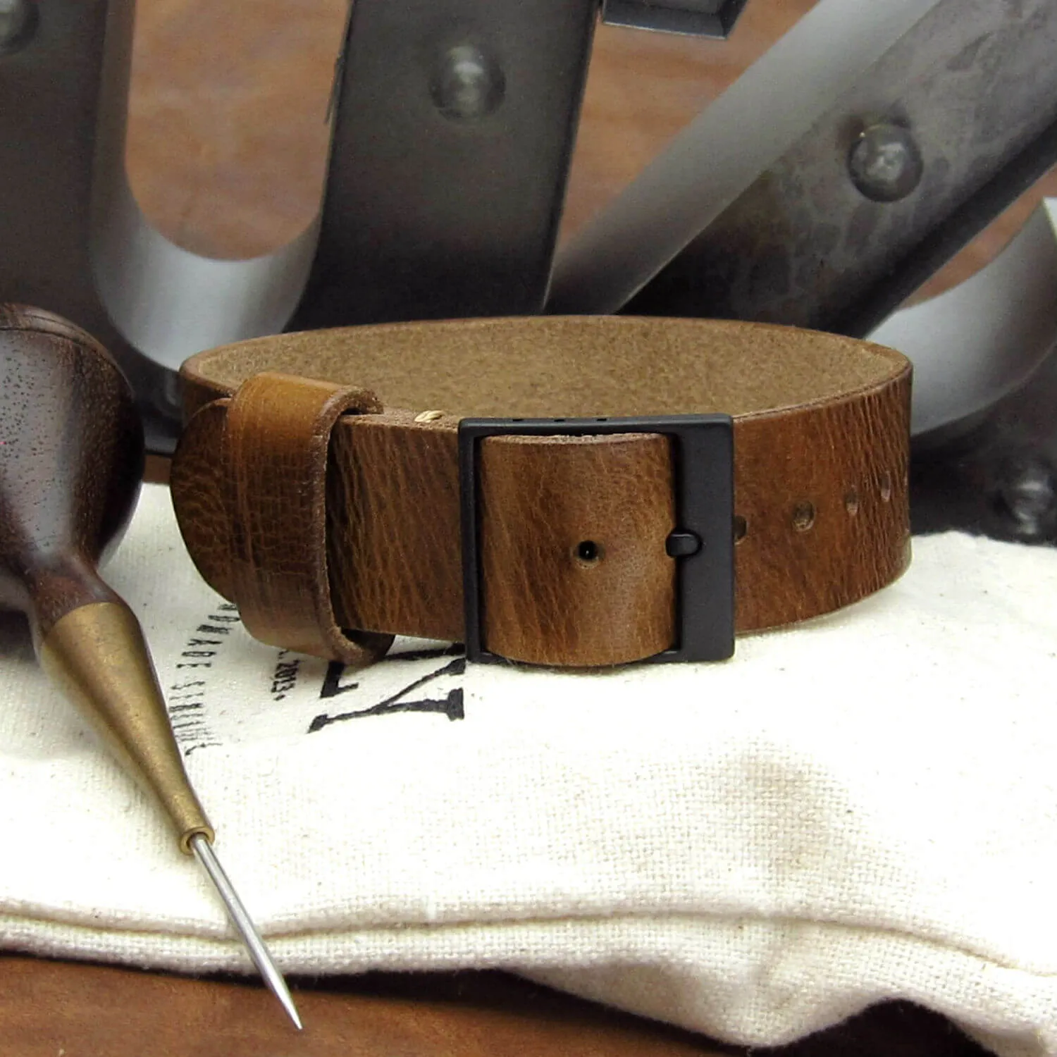 Leather Watch Strap, Classic RAF II Military 102