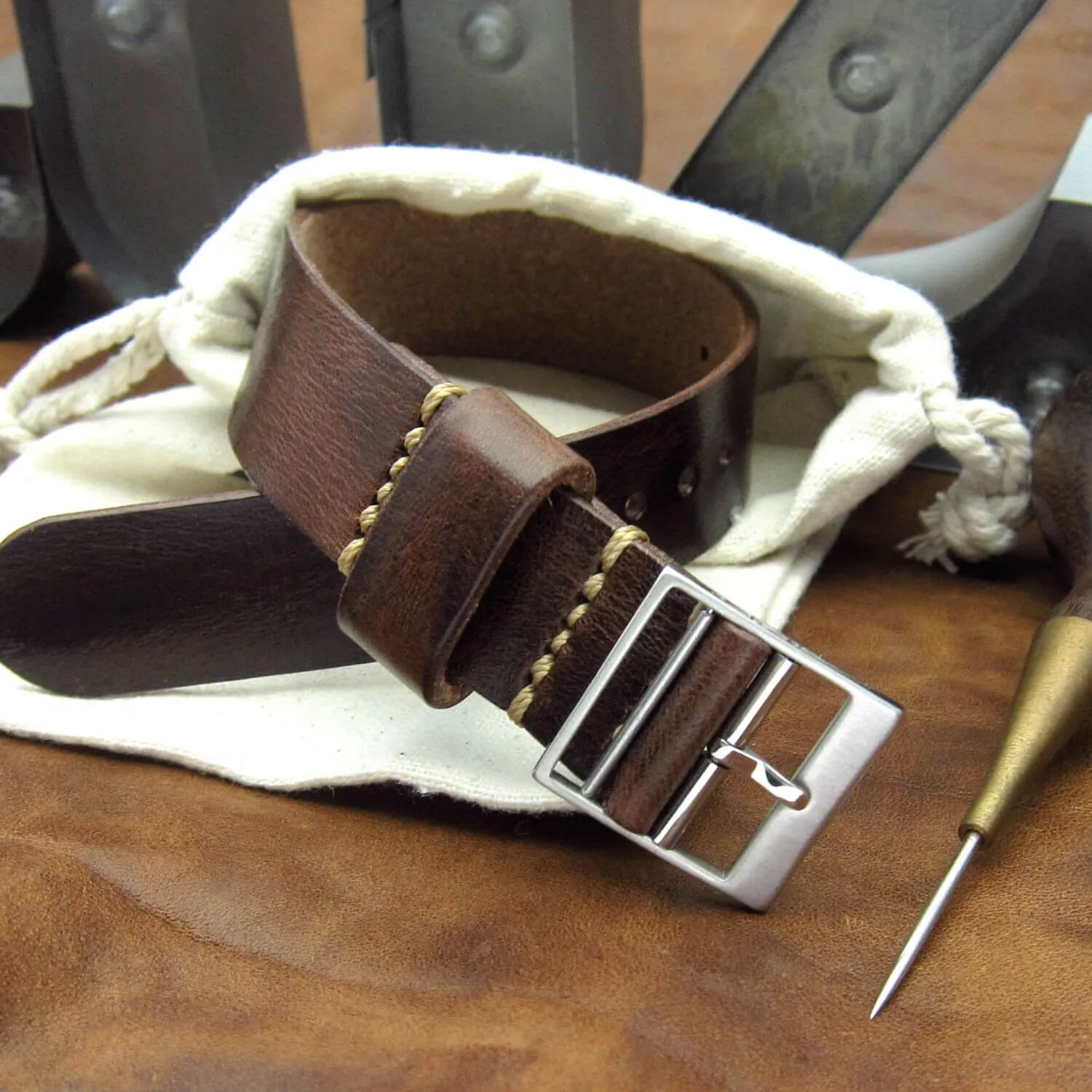 Leather Watch Strap, Classic RAF II Military 103