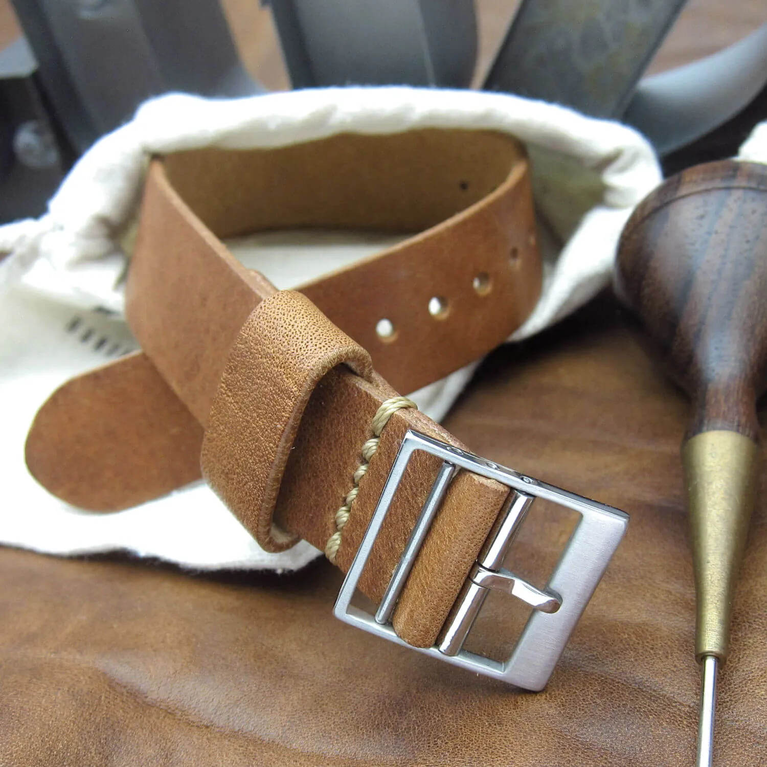 Leather Watch Strap, Classic RAF II Vintage 401
