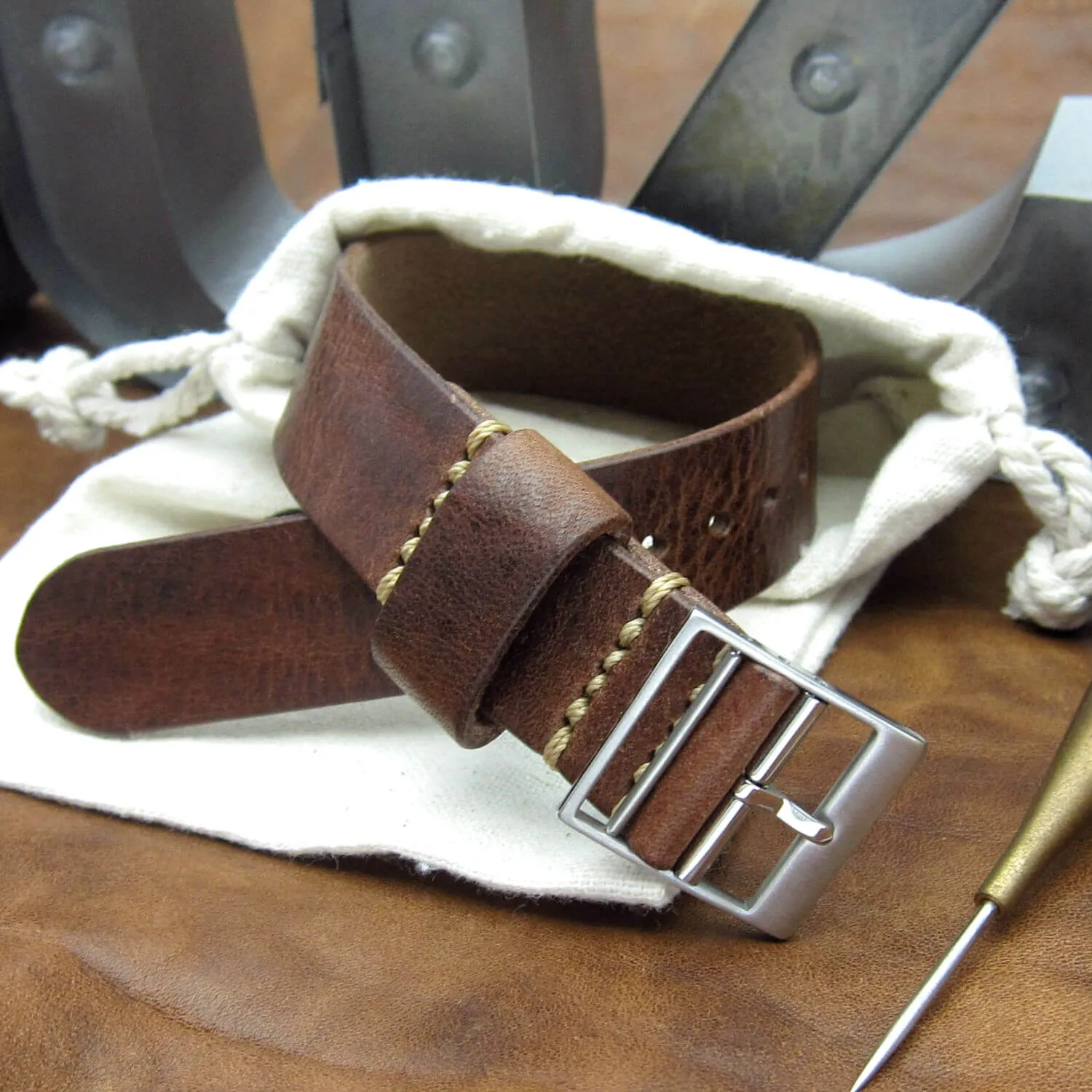 Leather Watch Strap, Classic RAF II Vintage 405