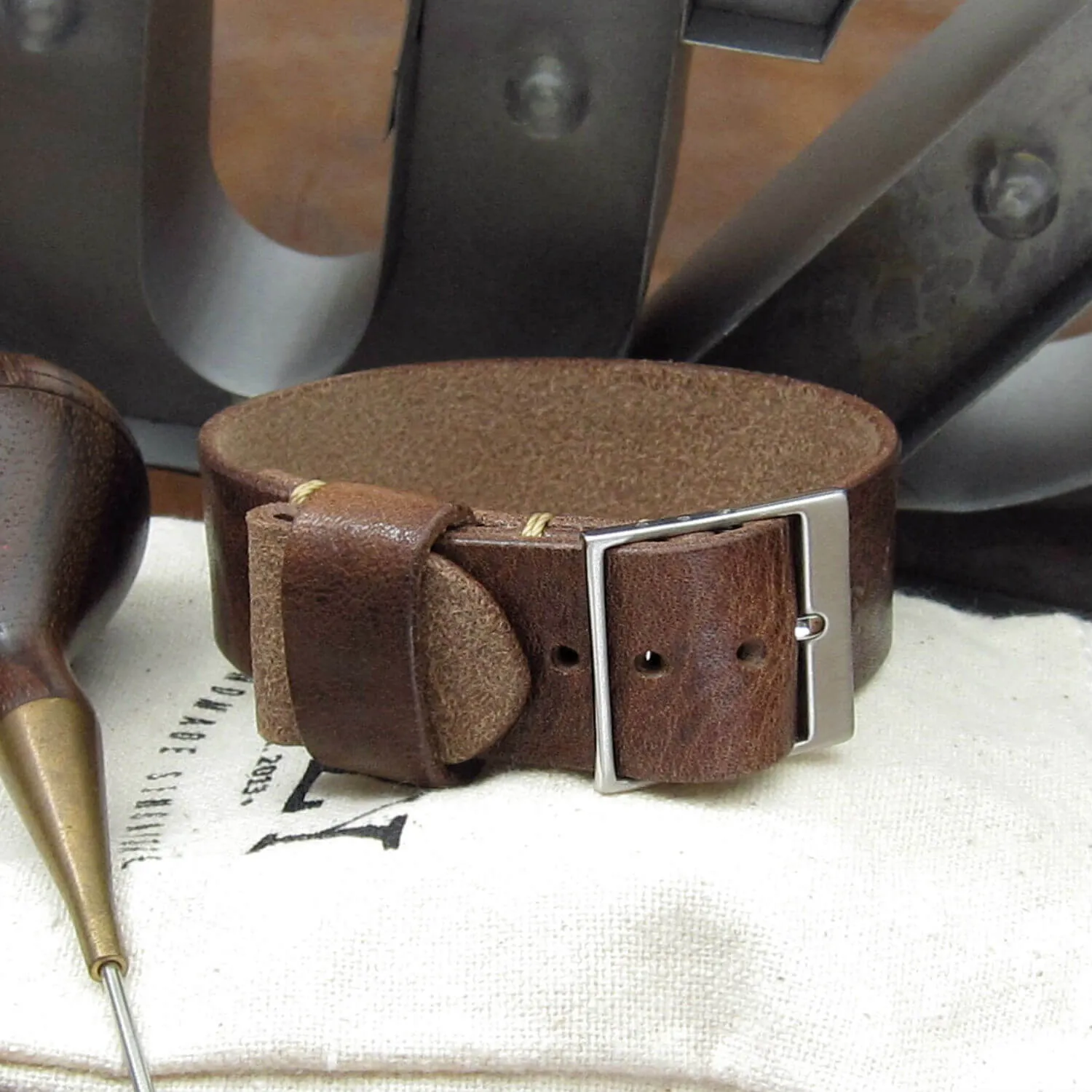 Leather Watch Strap, Classic RAF II Vintage 405