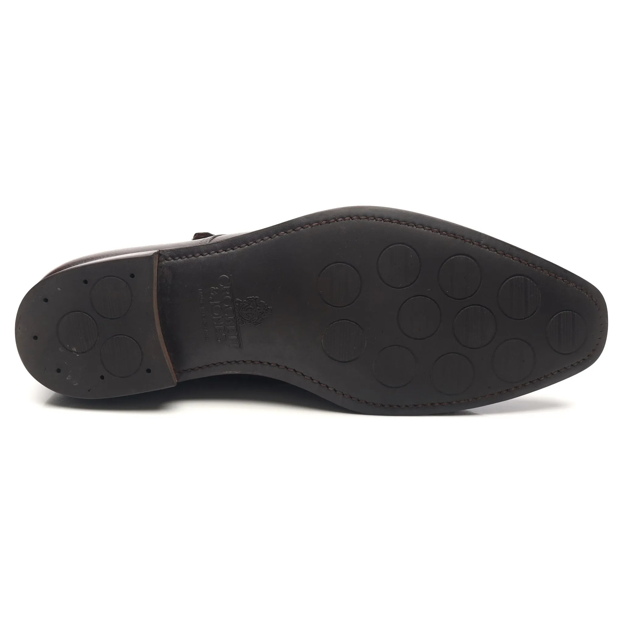 'Lowndes' Dark Brown Leather Double Monk Strap UK 9.5 E