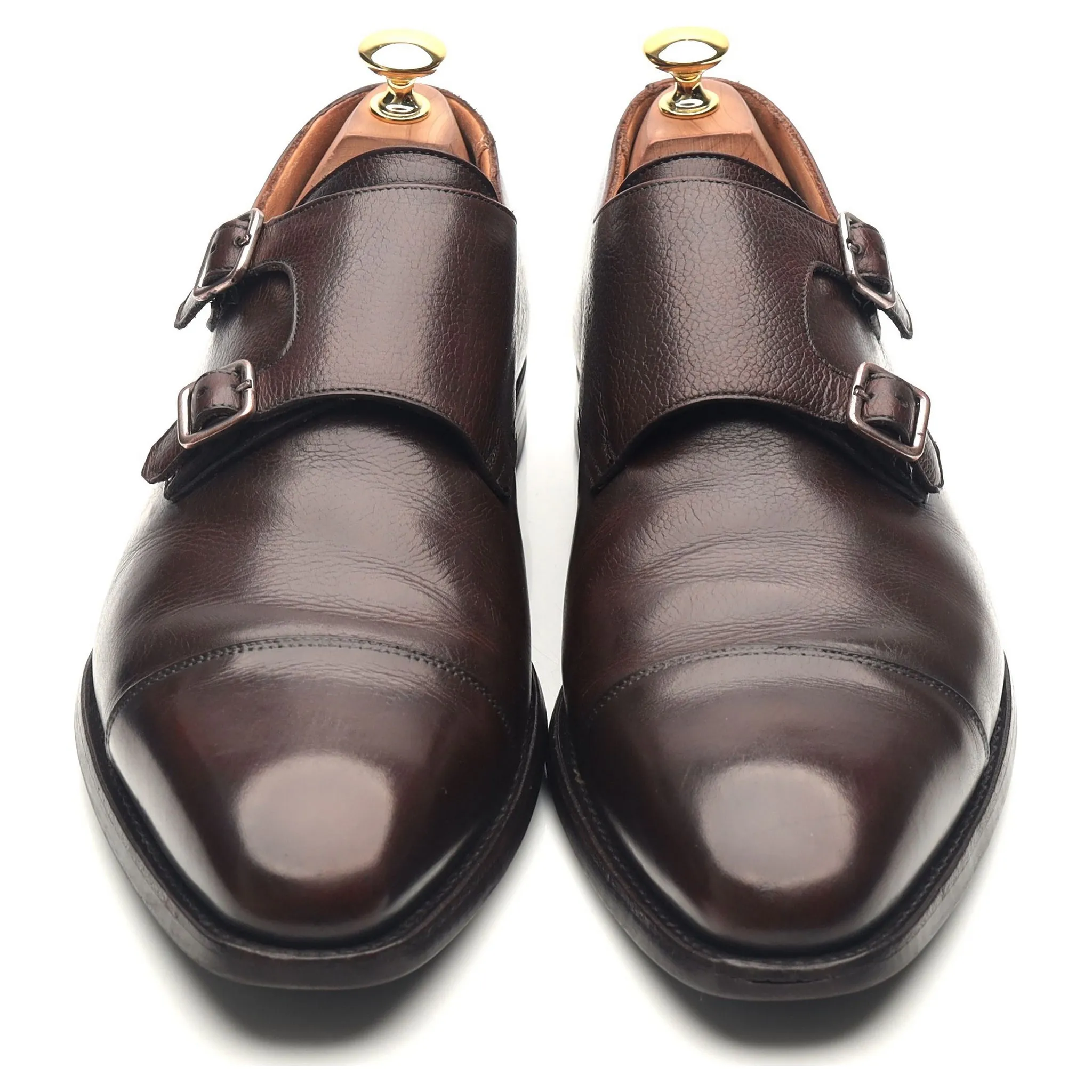 'Lowndes' Dark Brown Leather Double Monk Strap UK 9.5 E