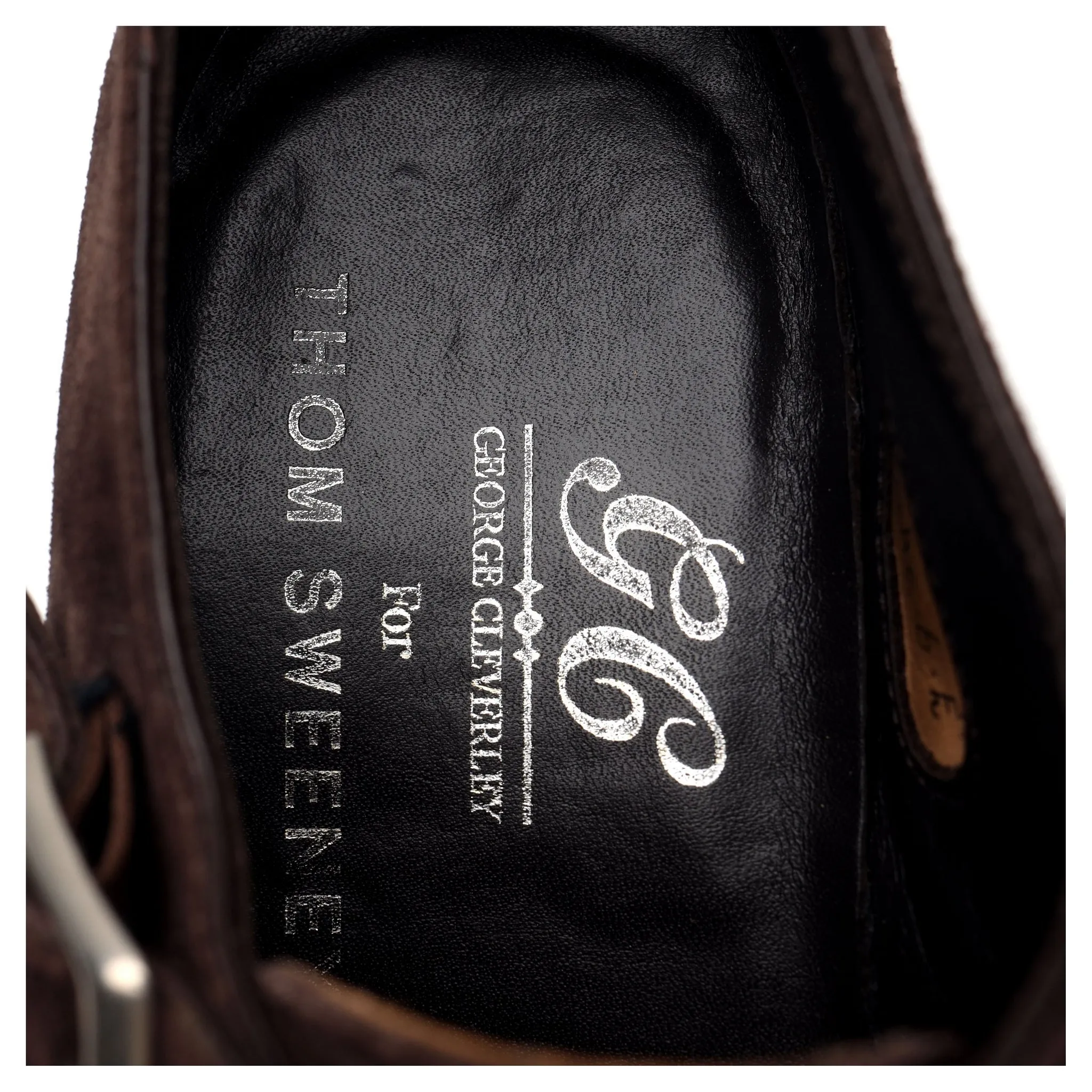 'Luke' Dark Brown Suede Double Monk Strap UK 6 E