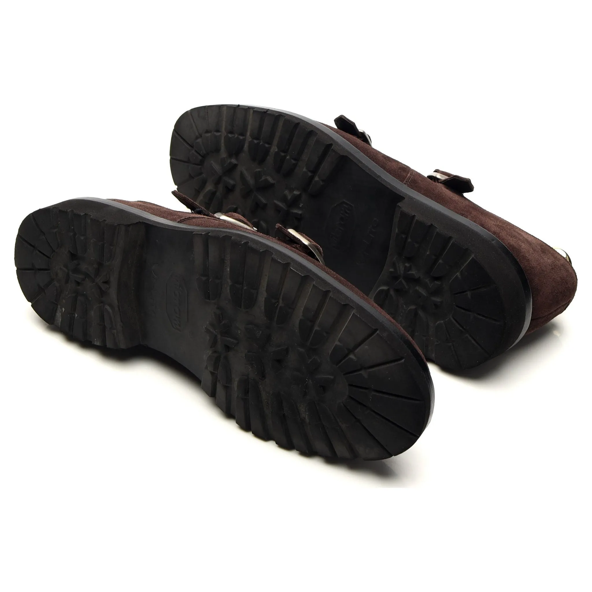 'Luke' Dark Brown Suede Double Monk Strap UK 6 E