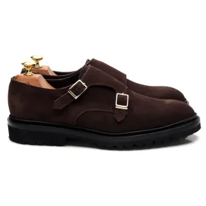 'Luke' Dark Brown Suede Double Monk Strap UK 6.5 - 12