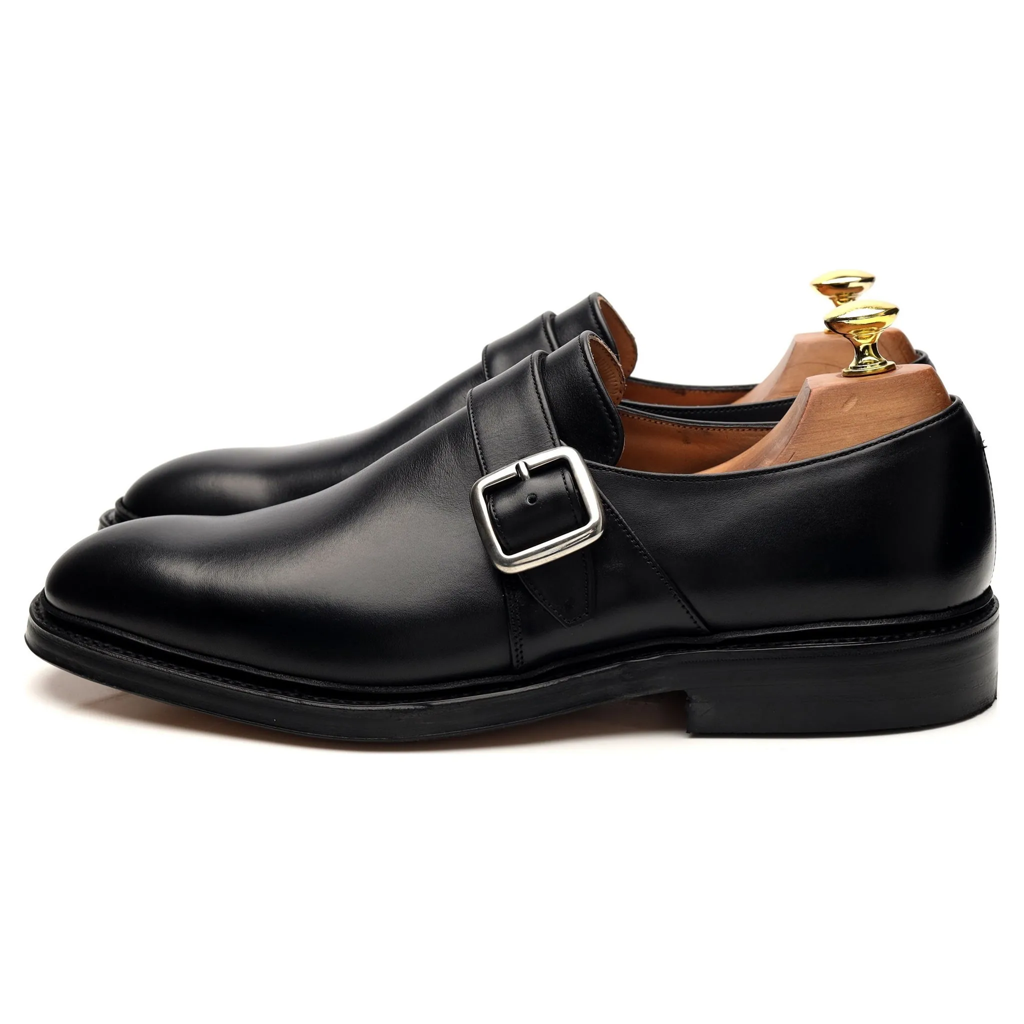 Matthew Dack 'Elgin' Black Leather Monk Strap UK 8.5 F