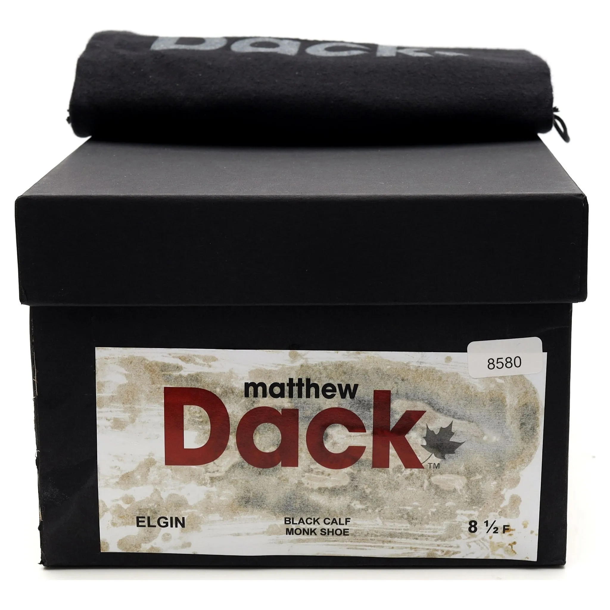 Matthew Dack 'Elgin' Black Leather Monk Strap UK 8.5 F
