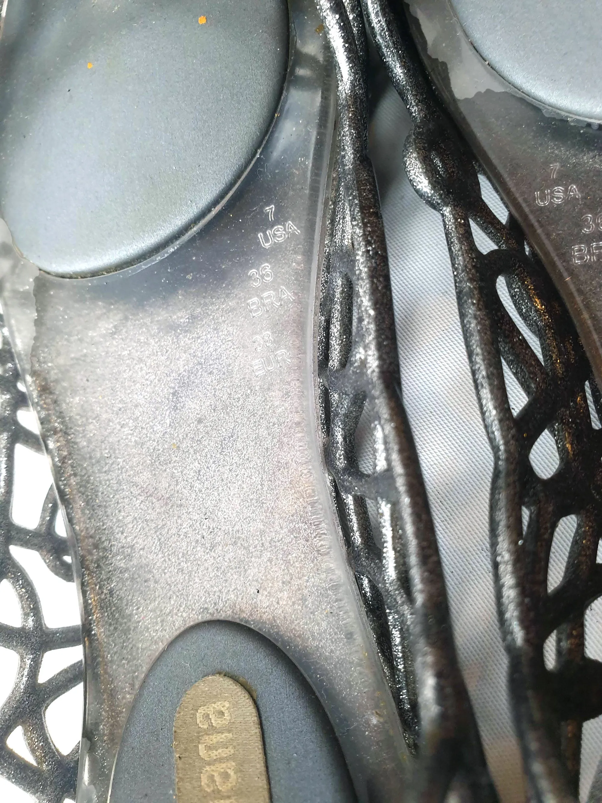 Melissa   Campana metalic silver plastic shoes size 38