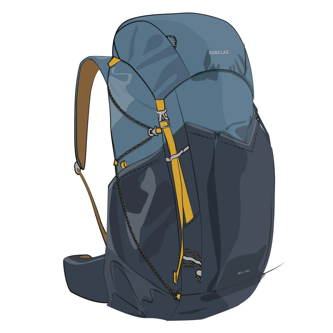 Men’s Light Trekking Backpack MT900 50 10 L Light