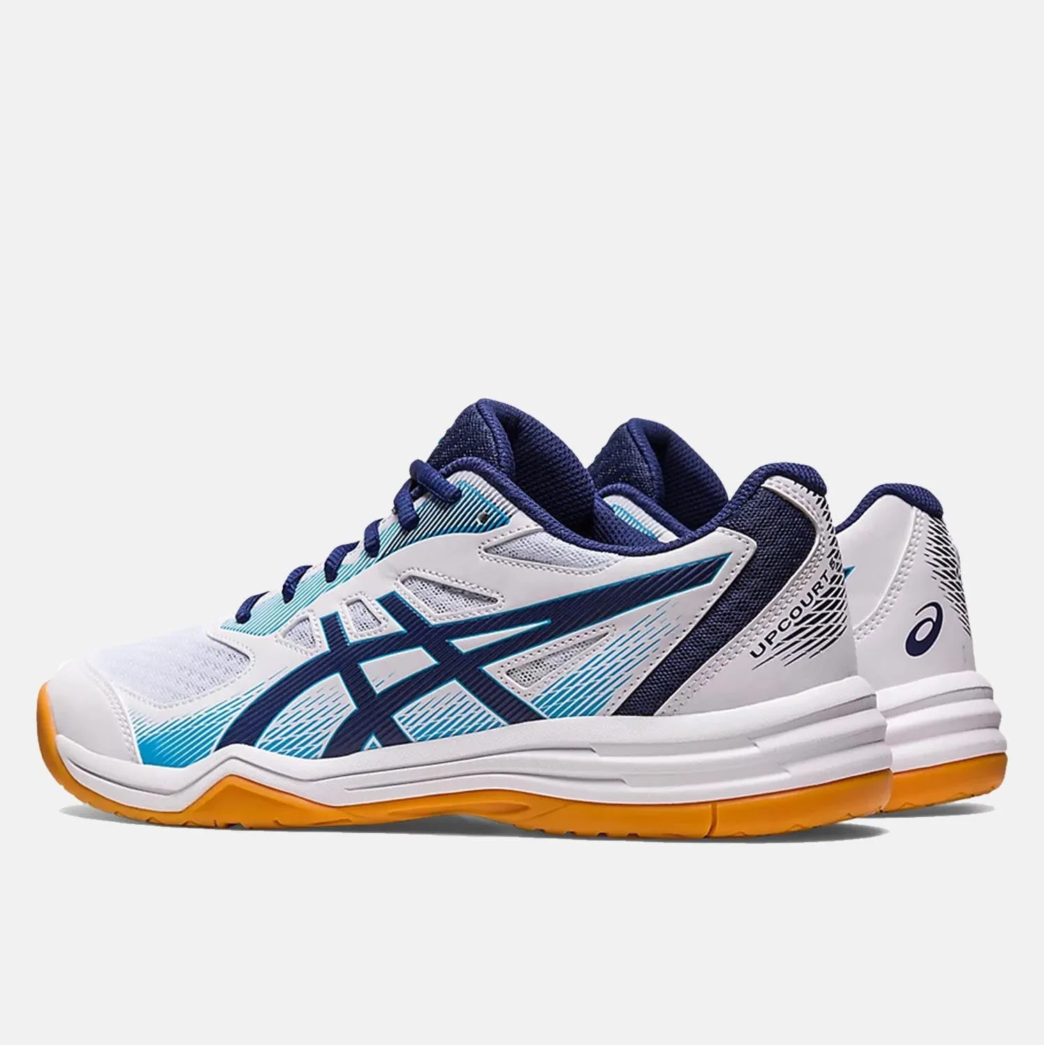 Men's Upcourt 5 Volleyball Shoe, White/Indigo Blue