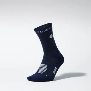 Merino Hiking Ankle Socks Men | Blue / Light Grey
