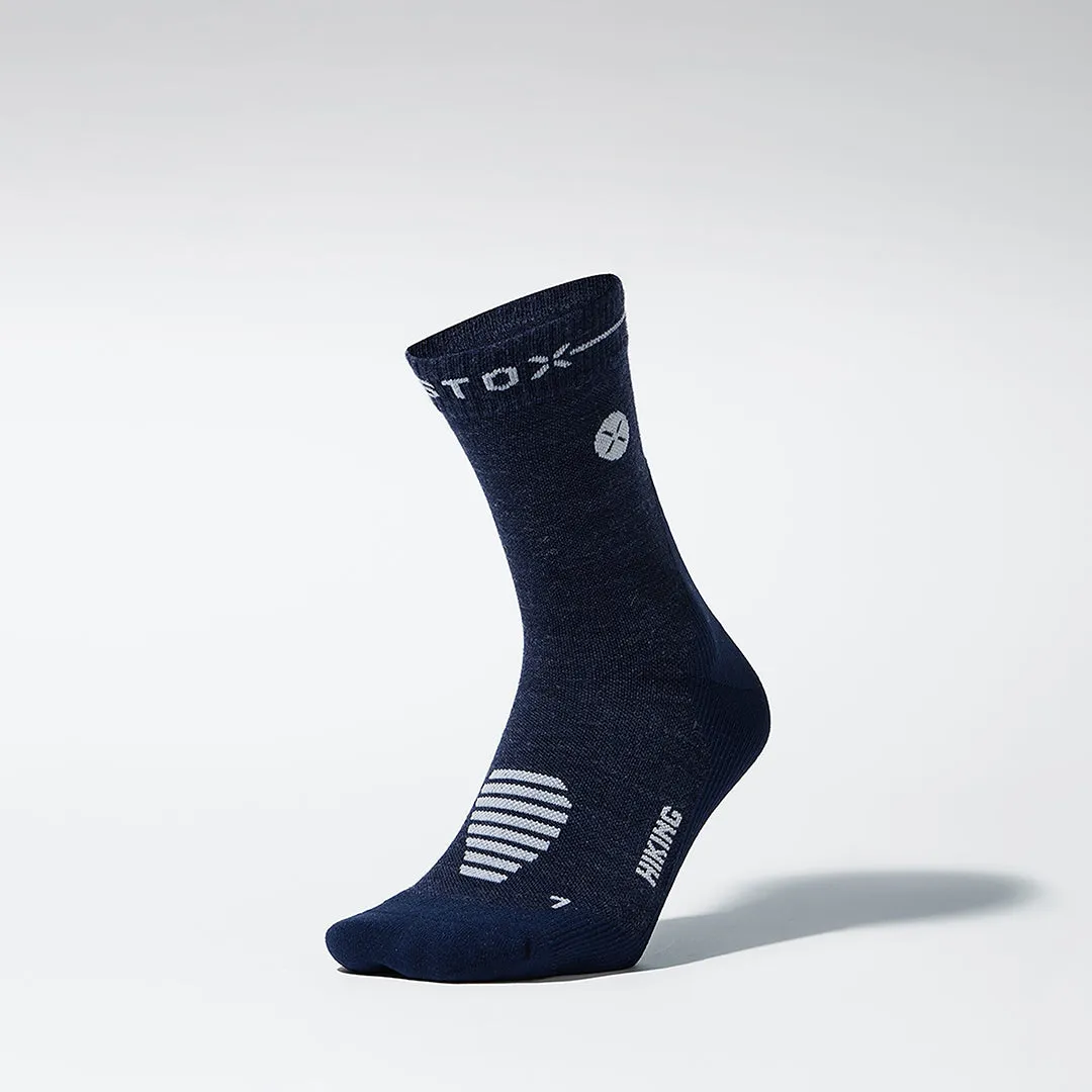 Merino Hiking Ankle Socks Men | Blue / Light Grey