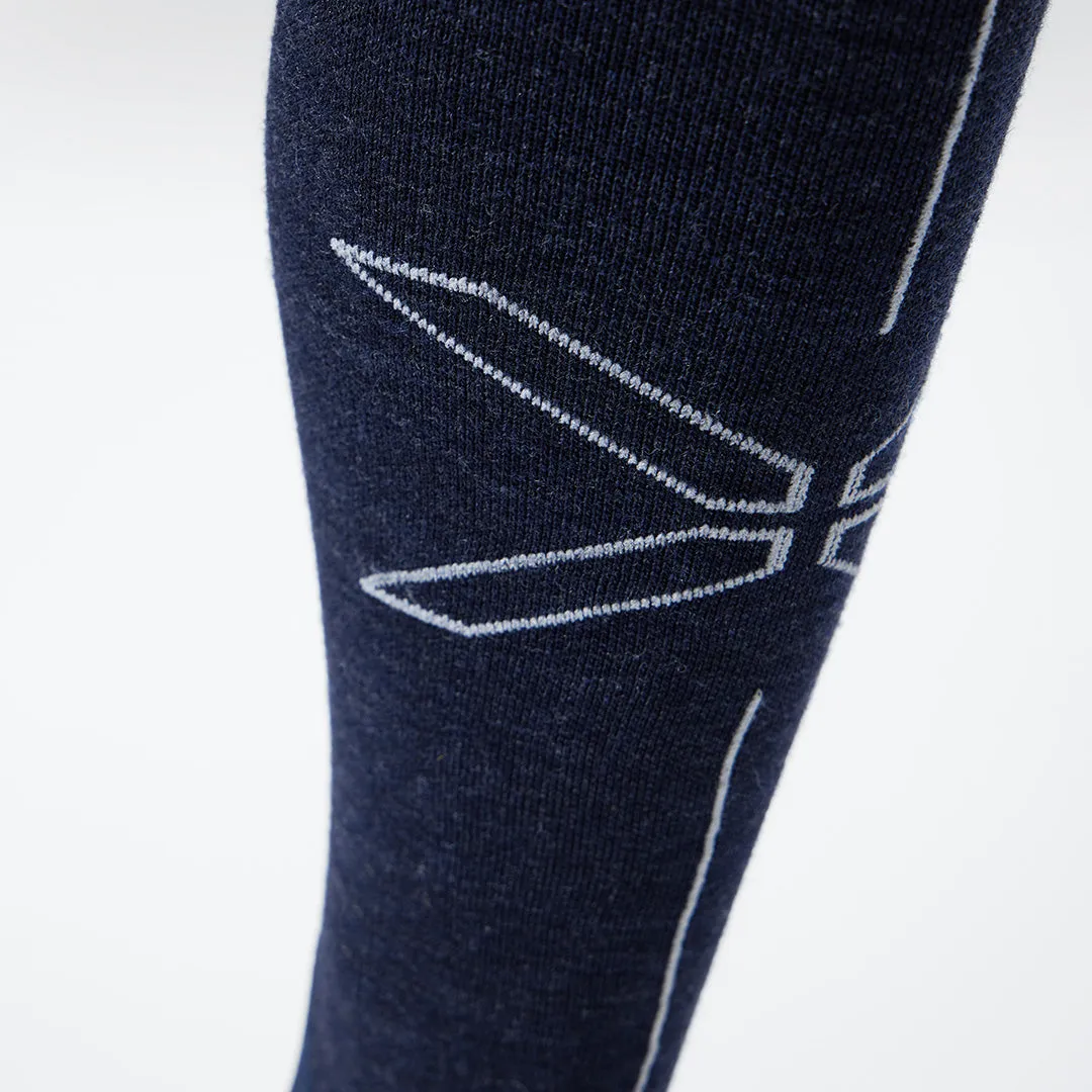 Merino Hiking Socks Men | Blue / Light Grey