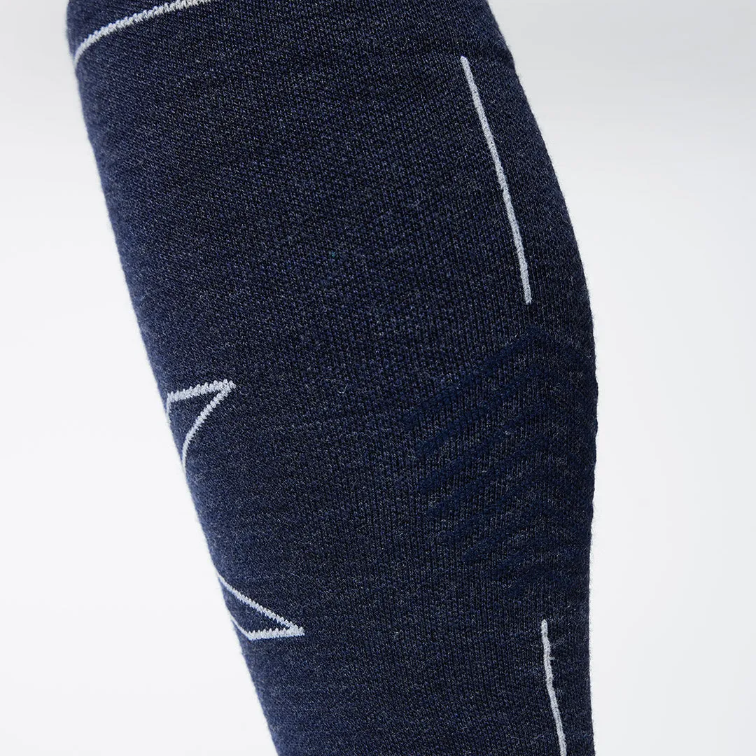 Merino Hiking Socks Men | Blue / Light Grey