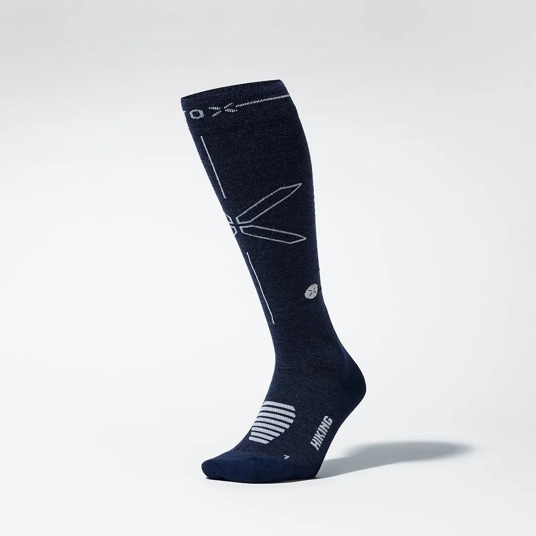 Merino Hiking Socks Men | Blue / Light Grey