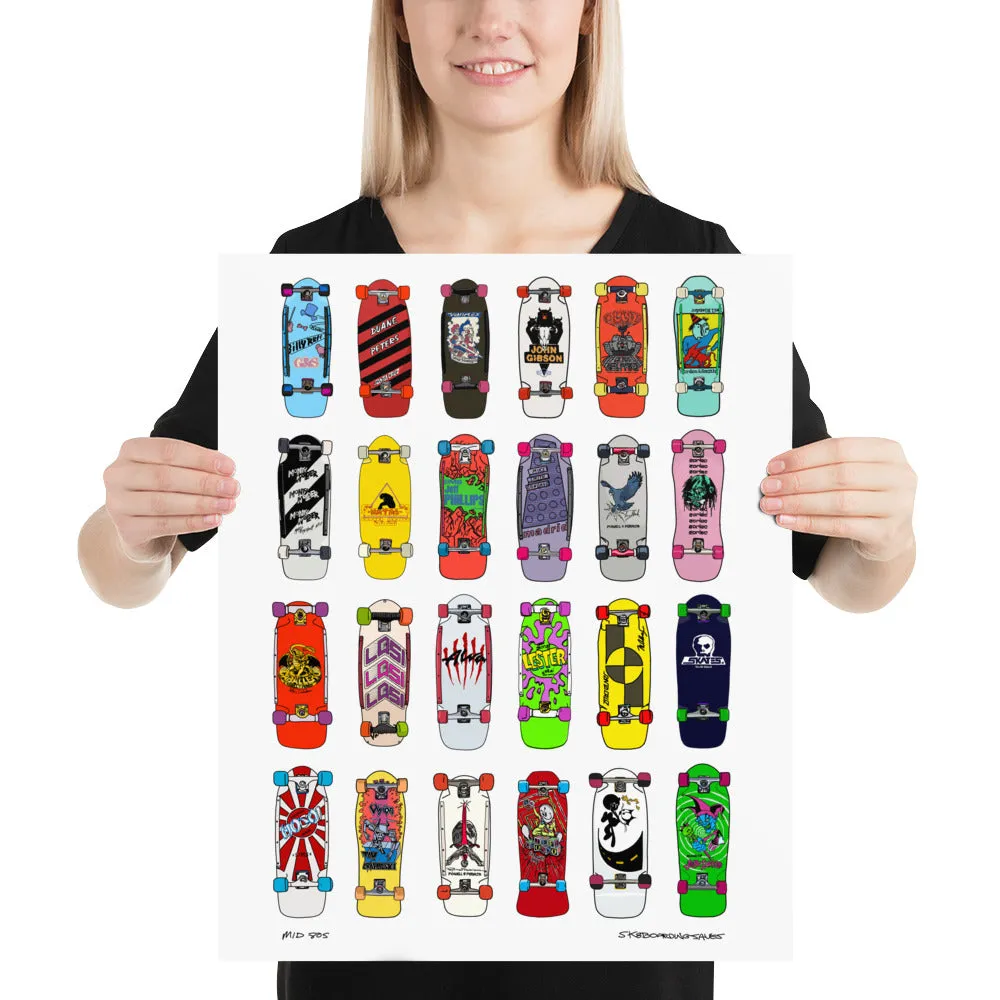 Mid 80s Skateboards 16x20 poster