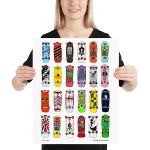 Mid 80s Skateboards 16x20 poster