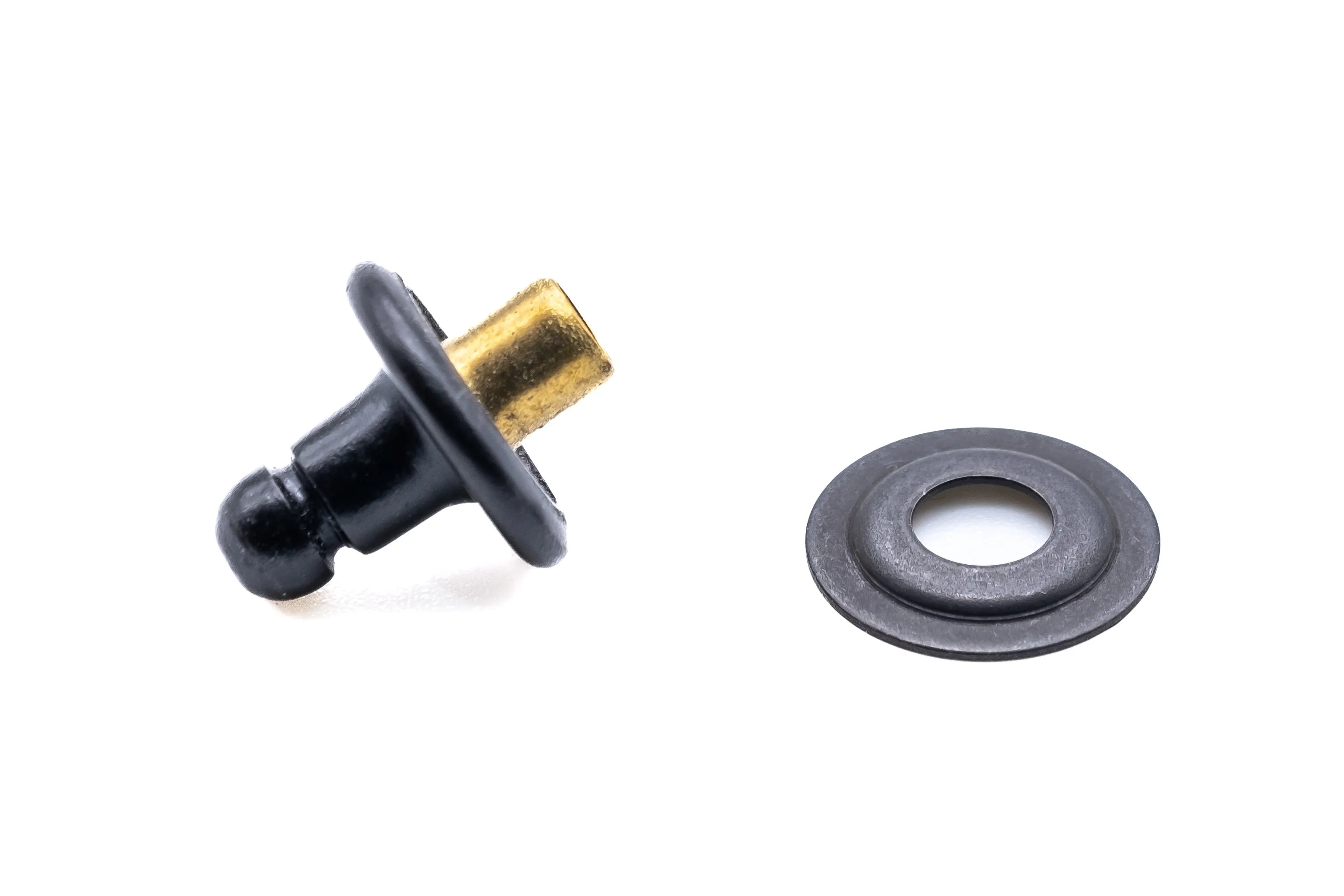 Military black Lift the dot fastener rivet stud and plate (Cloth to cloth)