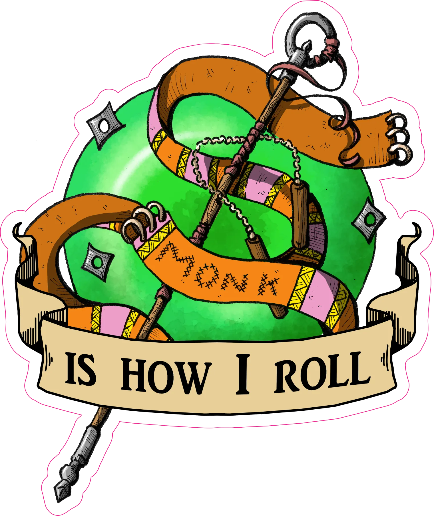 Monk Is How I Roll RPG 6" Class Vinyl Sticker