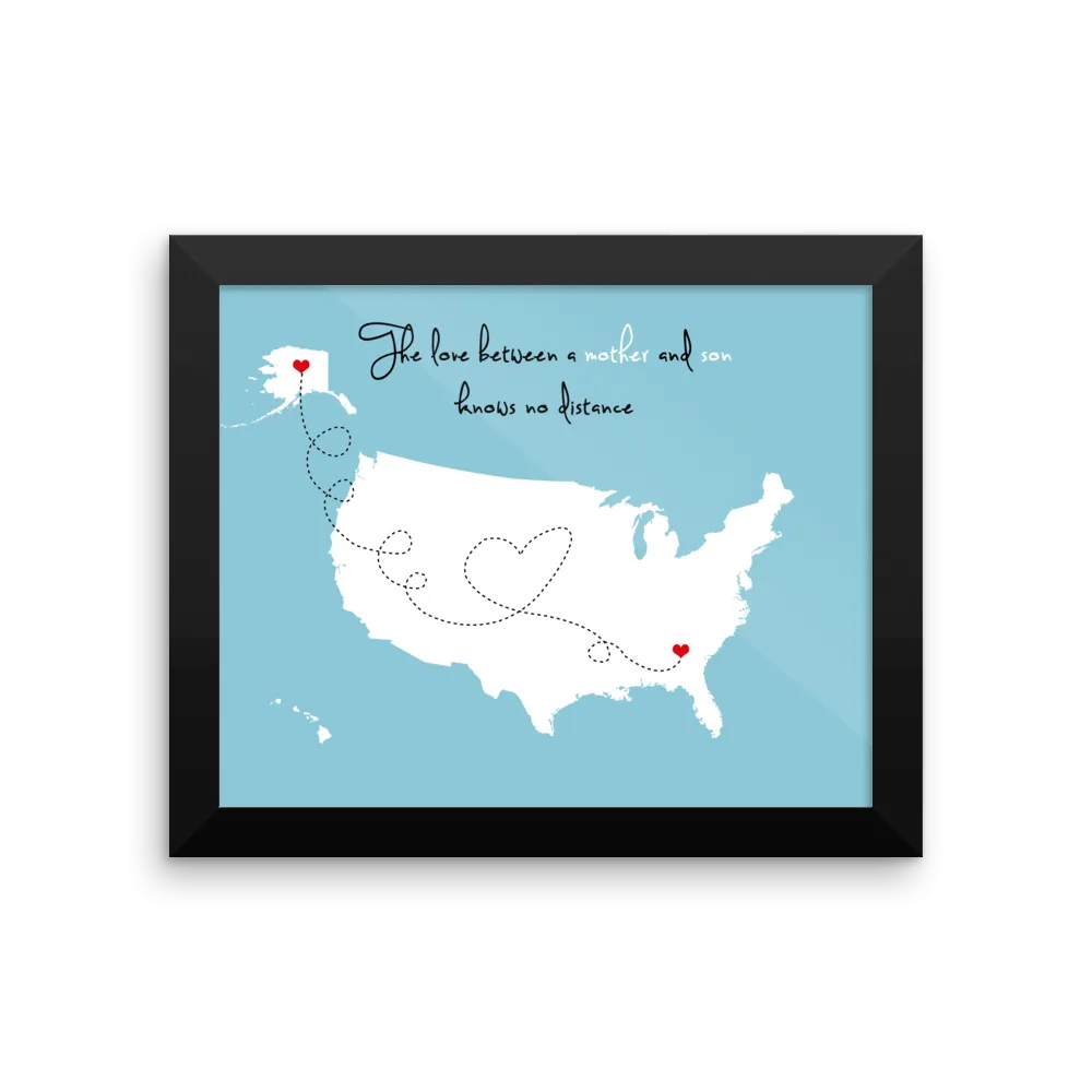 Mother's Day Gift  Long Distance Relationship Map