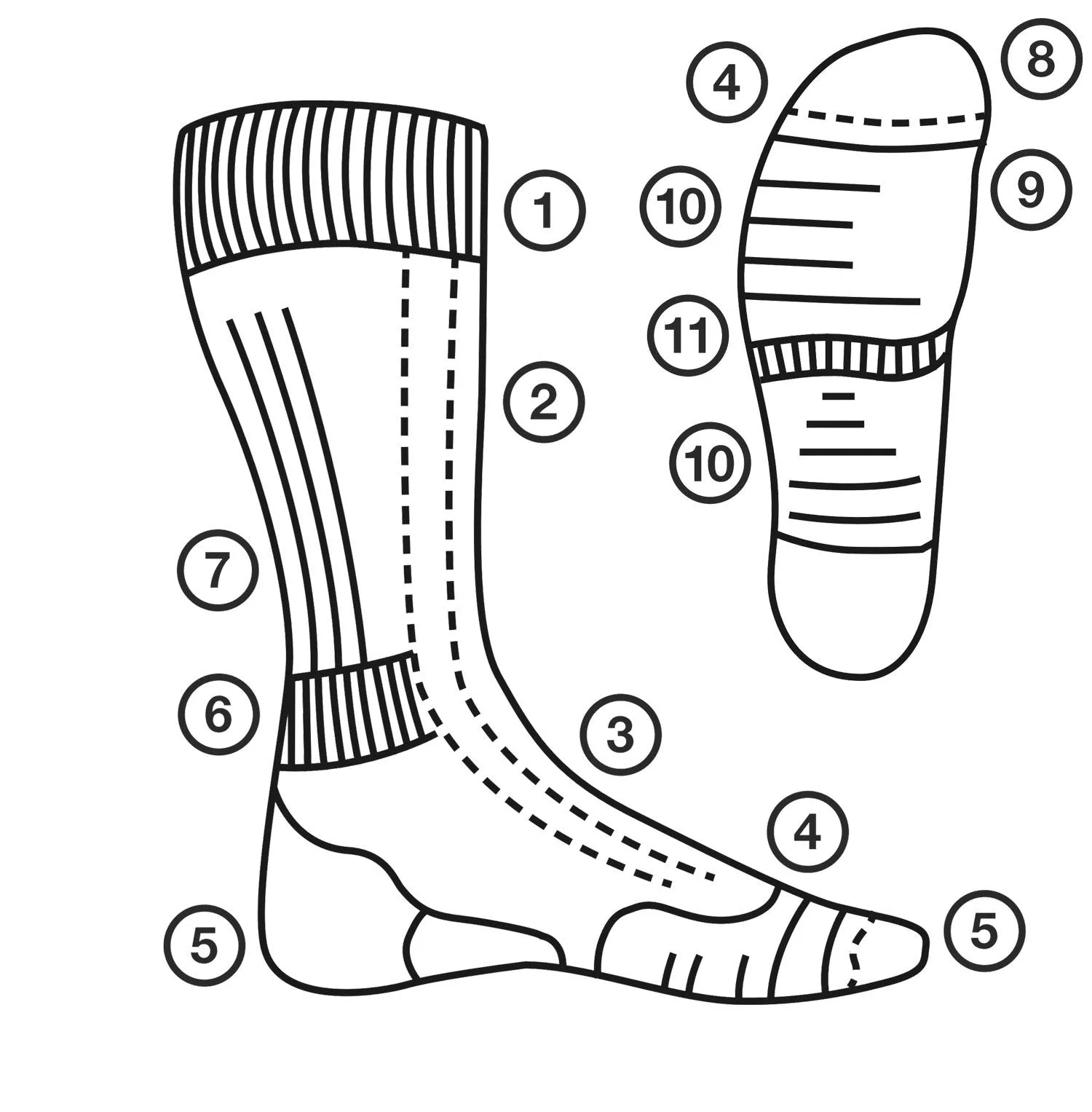 MT6 LADIES SOCKS LIGHT GREY